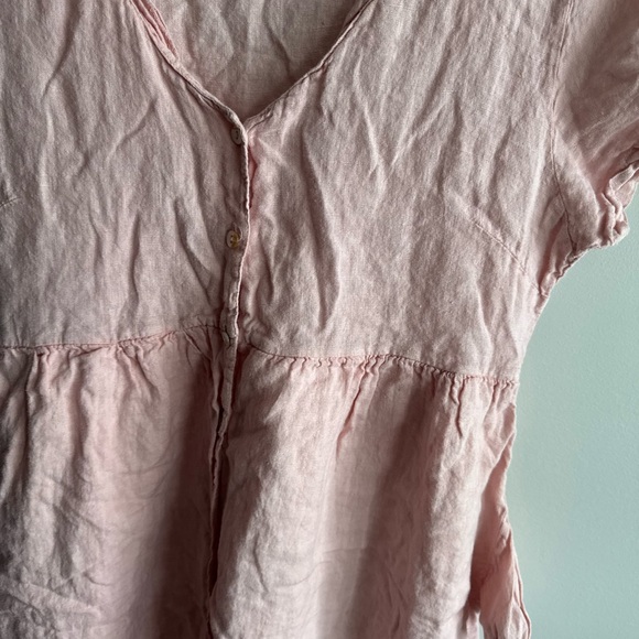 Priv linen Light Pink Button-Down Dress - Picture 7 of 7